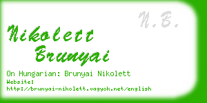 nikolett brunyai business card